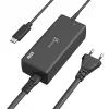 USB-C PD napájací adaptér j5create JUP1265 — 65W, interiérový, čierny, plast, 118×32×50 mm (EU)
