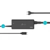 USB-C PD napájací adaptér j5create JUP1265 — 65W, interiérový, čierny, plast, 118×32×50 mm (EU)