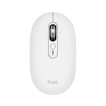 Bezdrôtová kancelárska myš TRUST Seron slim Multi – obojručná, RF + Bluetooth, optická 3200 DPI, 7 tlačidiel, biela