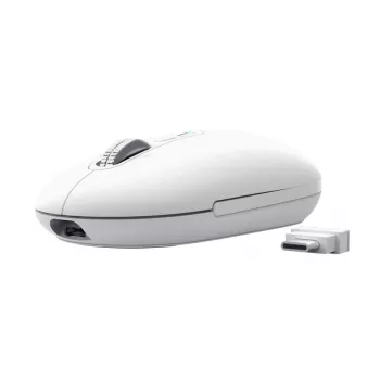 Bezdrôtová kancelárska myš TRUST Seron slim Multi – obojručná, RF + Bluetooth, optická 3200 DPI, 7 tlačidiel, biela