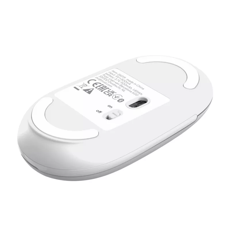 Bezdrôtová kancelárska myš TRUST Seron slim Multi – obojručná, RF + Bluetooth, optická 3200 DPI, 7 tlačidiel, biela
