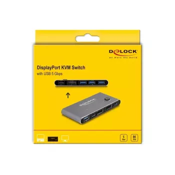 KVM switch DeLOCK DisplayPort 8K 30 Hz s USB 5 Gbit/s