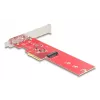 DeLOCK Interný M.2 adaptér 90889 PCIe 5.0 červený nehrdzavejúca oceľ