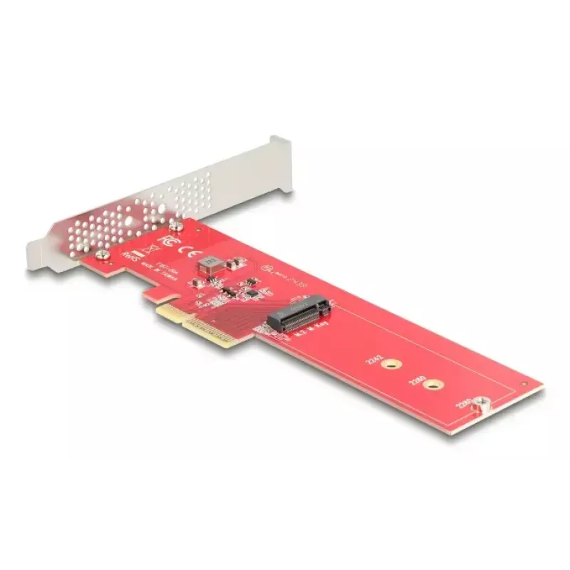 DeLOCK Interný M.2 adaptér 90889 PCIe 5.0 červený nehrdzavejúca oceľ