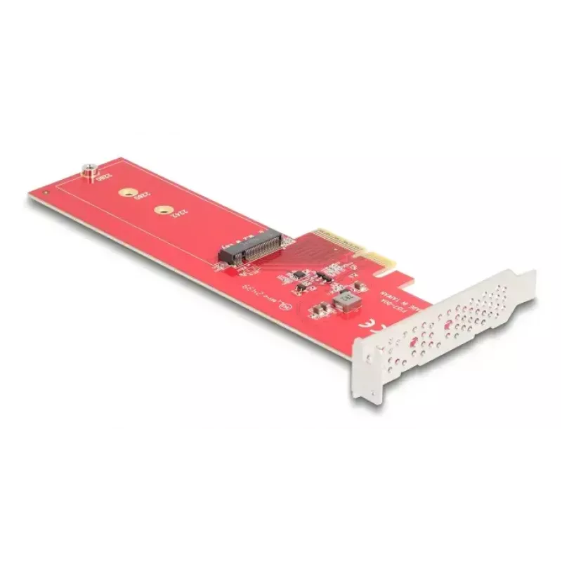 DeLOCK Interný M.2 adaptér 90889 PCIe 5.0 červený nehrdzavejúca oceľ