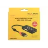 Delock 62902 adaptér DisplayPort 1.2 na VGA / HDMI / DVI, 4K, pasívny, čierny