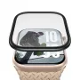 PanzerGlass ochrana displeja s čiernym kovovým rámom pre Apple Watch, model PG56329