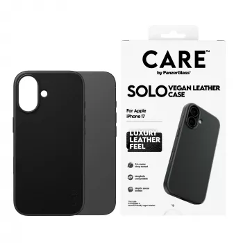 Puzdro na telefón PanzerGlass CARE™ Solo Case čierne pre Apple iPhone 17