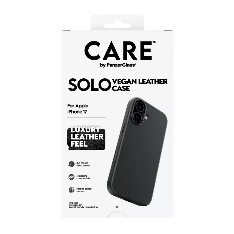 Puzdro na telefón PanzerGlass CARE™ Solo Case čierne pre Apple iPhone 17