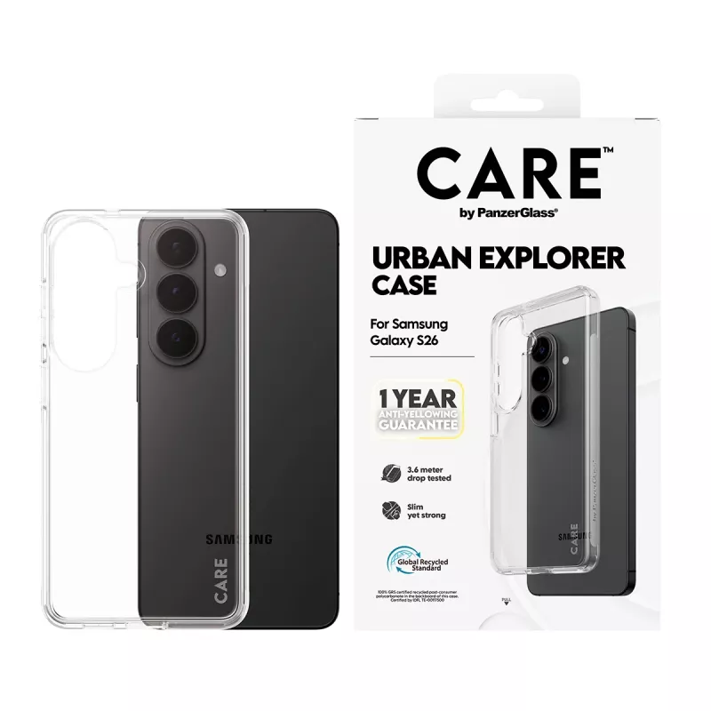 Ochranné puzdro PanzerGlass CARE™ Urban Explorer transparentné pre Samsung Galaxy S26