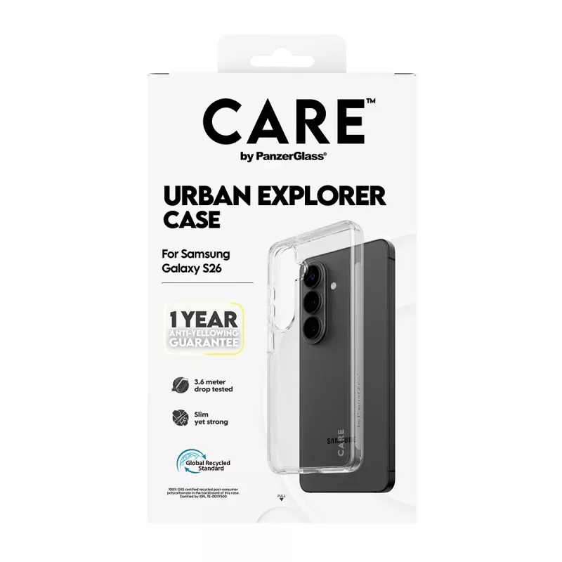 Ochranné puzdro PanzerGlass CARE™ Urban Explorer transparentné pre Samsung Galaxy S26