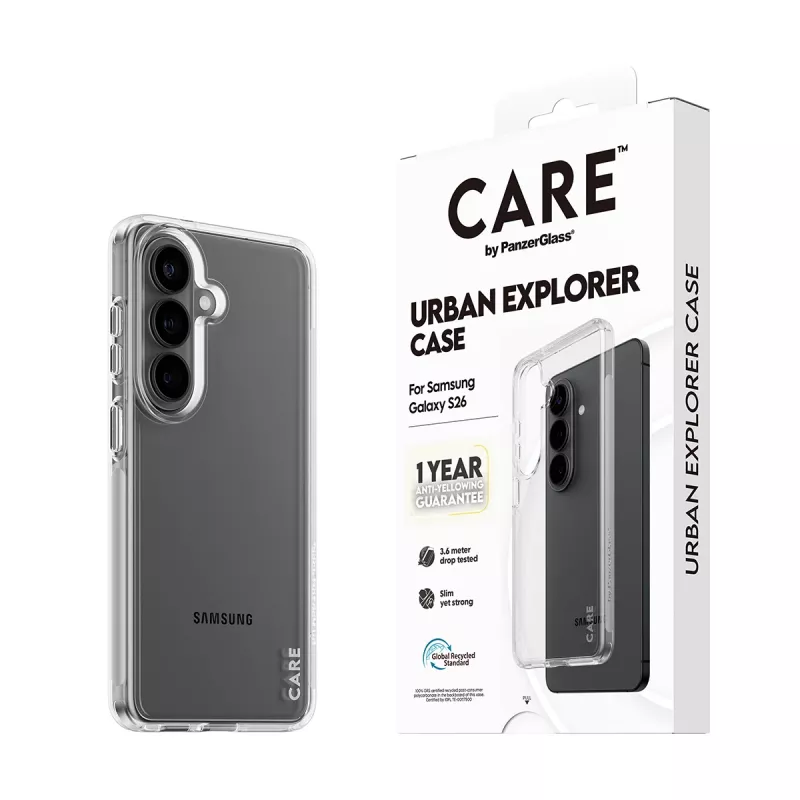 Ochranné puzdro PanzerGlass CARE™ Urban Explorer transparentné pre Samsung Galaxy S26