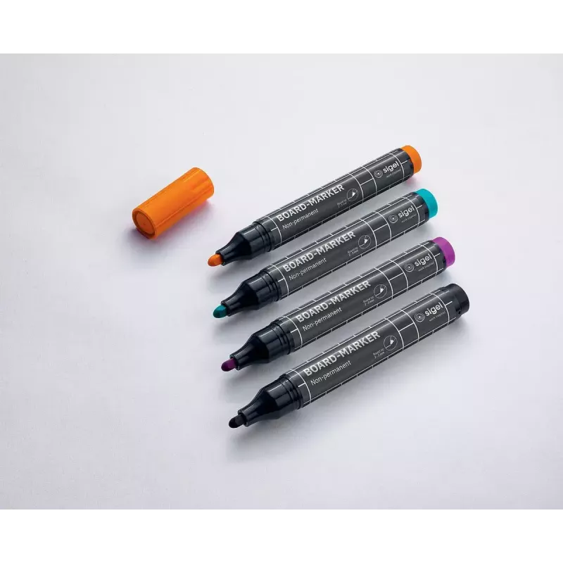 Marker Sigel BA011 4 ks čierna purpurová oranžová tyrkysová
