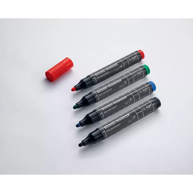 Marker Sigel BA010 4 kusy čierna modrá zelená červená