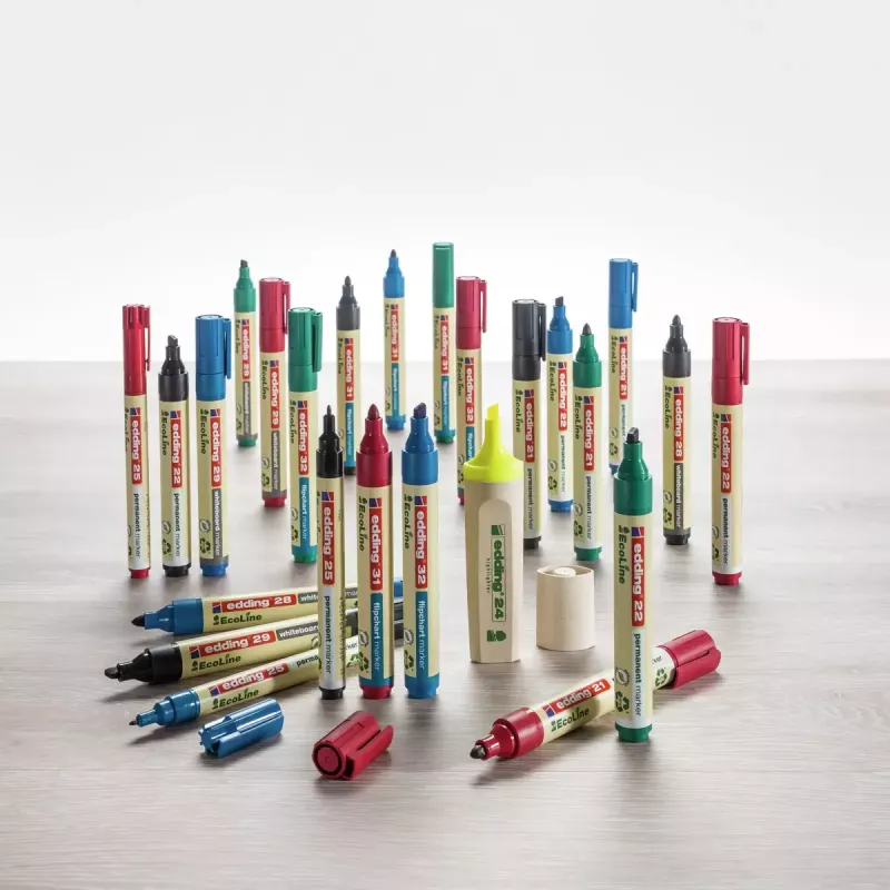 Permanentný marker Edding EcoLine 21 červená 10 kusov