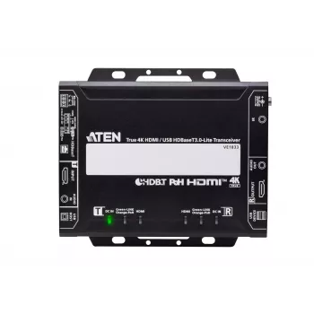 AV vysielač a prijímač ATEN True 4K HDMI/USB HDBT3.0-Lite – 4096×2160 @ až do 40 m, USB Type-A/Type-B, napájanie jednosmerným prúdom