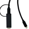 Yealink 330000008024 video kábel adaptér 1,2 m HDMI Type-A (štandard) USB Type-C čierny