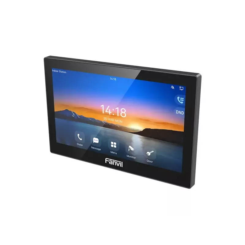 Videovrátnik Fanvil i504 s 17,8 cm (7 palcov) LCD, 1024×600, 1080p, Fast Ethernet, čierny