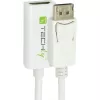 Techly DisplayPort 1.2 konektor samec / HDMI konektor samica adaptér 15 cm biely IADAP DP-HDMIF2