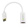 Techly DisplayPort 1.2 konektor samec / HDMI konektor samica adaptér 15 cm biely IADAP DP-HDMIF2