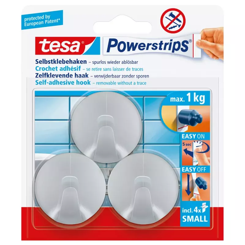 Univerzálny háčik Tesa Powerstrips Hooks Small ROUND