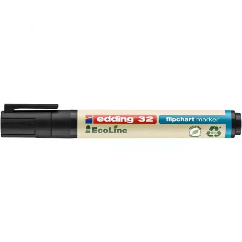 Marker Edding EcoLine 32 klinový hrot čierny