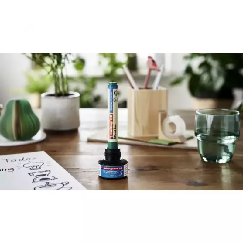 Marker Edding EcoLine 32 klinový hrot čierny