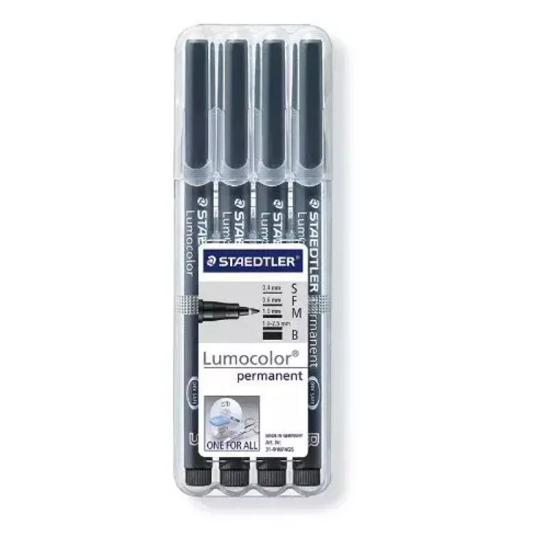 Permanentný marker Staedtler 31-9WP4GS čierna 4 ks