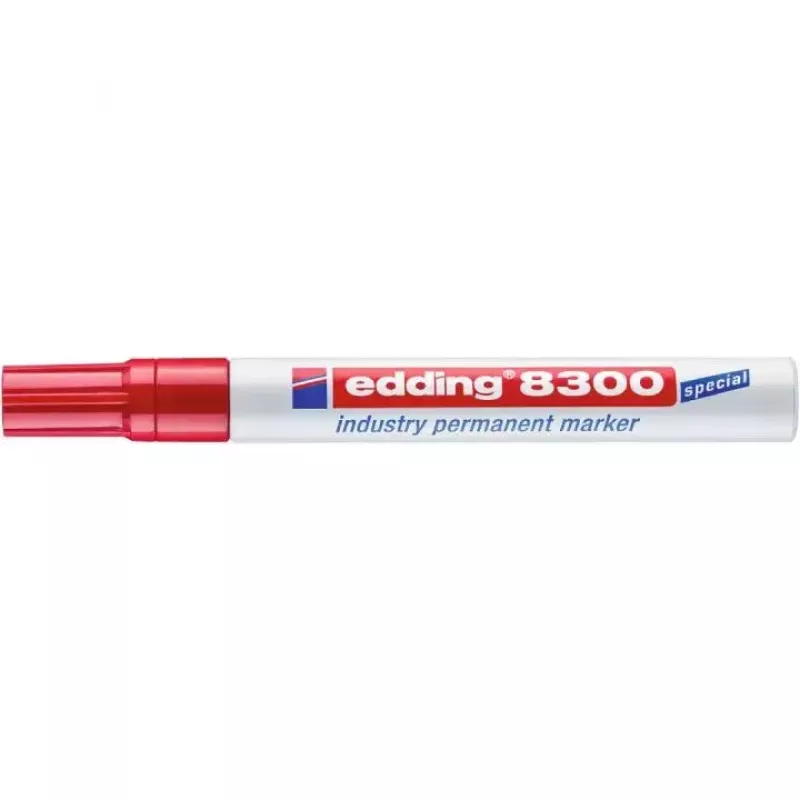 Permanentný marker okrúhly hrot Edding 8300 červená