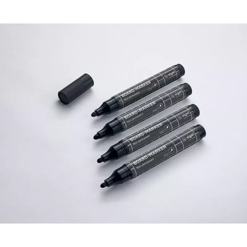 Marker Sigel BA012 4 kusy čierny