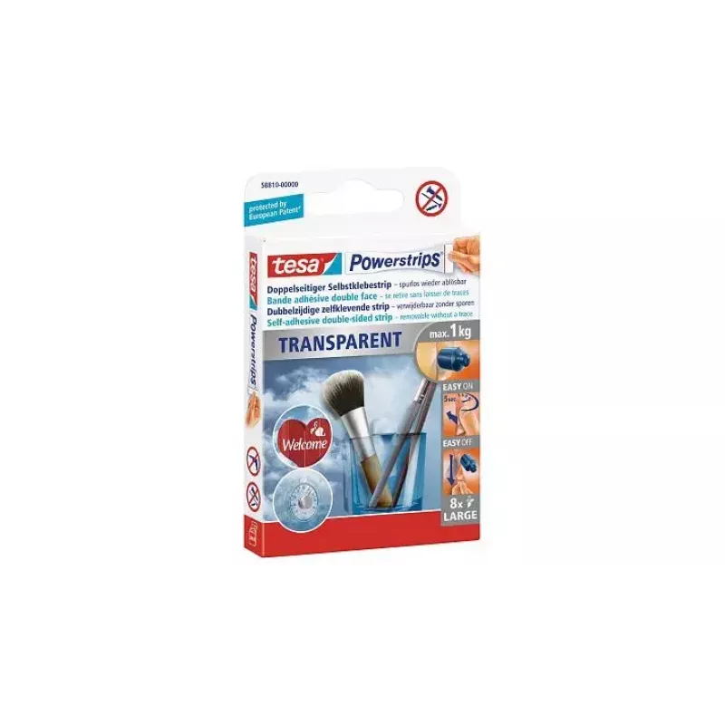 Montážna etiketa Tesa Powerstrips transparentná LARGE