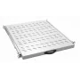 Posuvný regál EQUIP 19 palcov, 1U, hĺbka 800 mm, svetlosivá