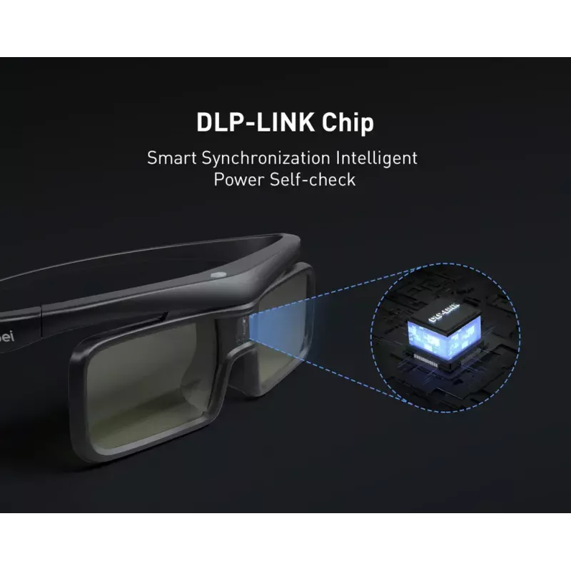 DANGBEI aktívne stereoskopické 3D okuliare, Micro-USB, čierne