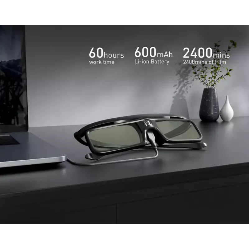 DANGBEI aktívne stereoskopické 3D okuliare, Micro-USB, čierne