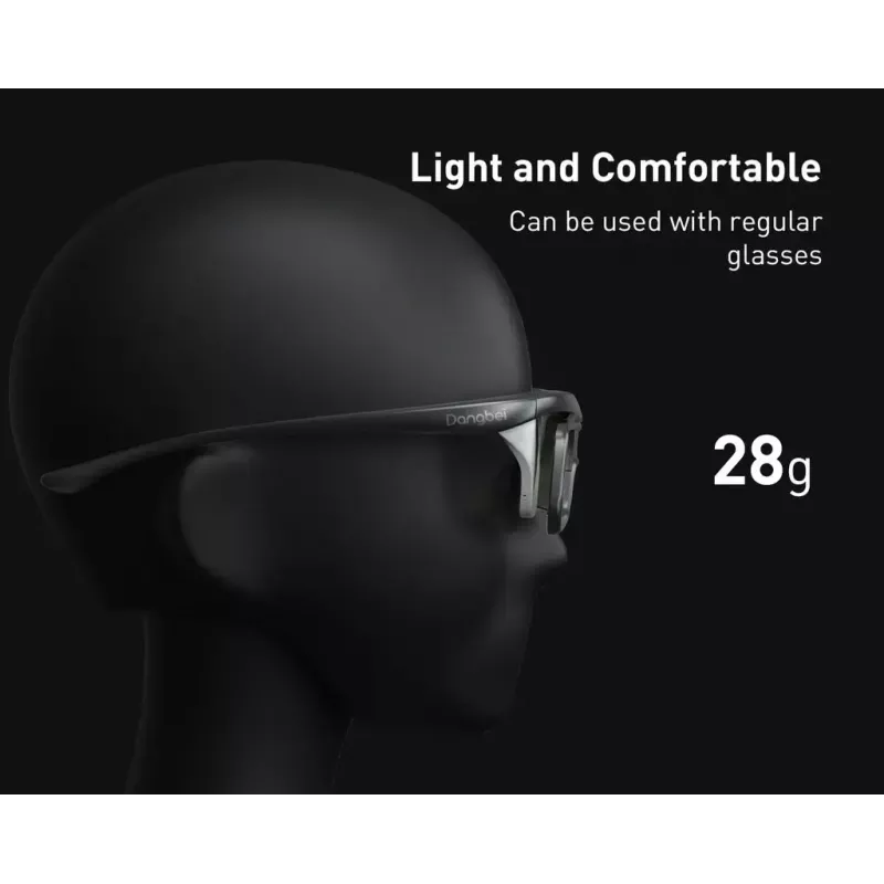 DANGBEI aktívne stereoskopické 3D okuliare, Micro-USB, čierne