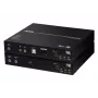 ATEN True 4K DP/HDMI optický KVM 10km, vysielač a prijímač, káblový, 10000 m, 4096 x 2160 pixelov, čierna, kov