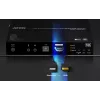 ATEN True 4K DP/HDMI optický KVM 10km, vysielač a prijímač, káblový, 10000 m, 4096 x 2160 pixelov, čierna, kov