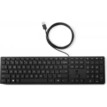 HP Wired Desktop 320K klávesnica — Full-Size USB, membránová, čierna