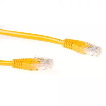 ACT žltý 0,5 metra U/UTP CAT6 patch kábel s RJ45 konektormi