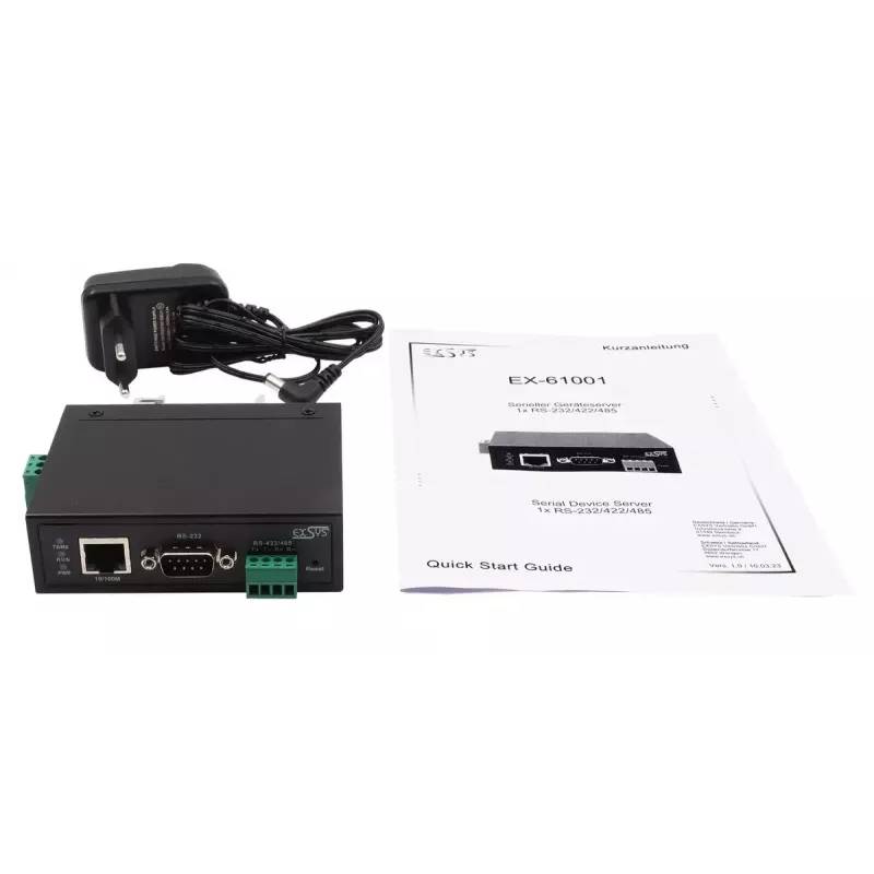 EXSYS EX-61001 sériový server RS-232/422/485 DC 12-48V