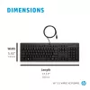 HP 125 Káblová klávesnica Full-Size USB Membránová QWERTY čierna