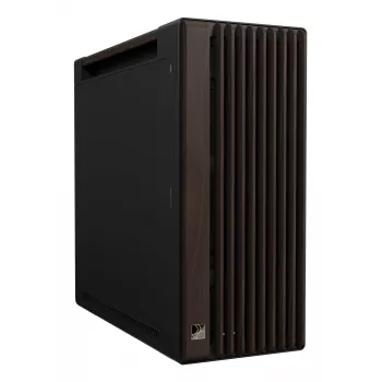 PC skriňa ASUS ProArt PA602 Wood Edition Midi Tower — čierna & drevo, podporuje ATX/EATX, 2x200 mm vpredu, 1x140 mm vzadu