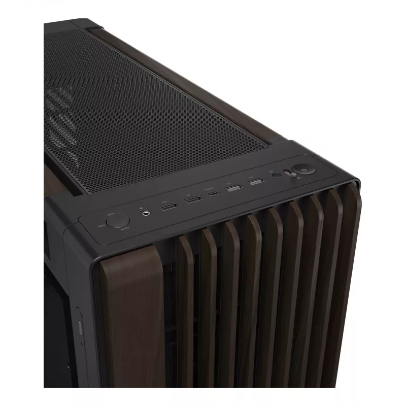 ASUS ProArt PA602 Wood Edition Modern čierna - Tempered Glass Panel Midi Tower čierna, drevo