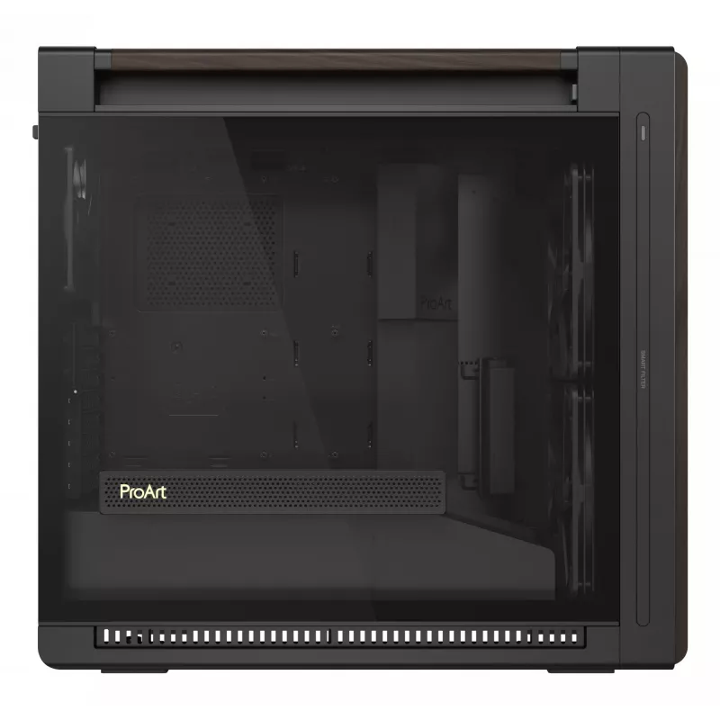 ASUS ProArt PA602 Wood Edition Modern čierna - Tempered Glass Panel Midi Tower čierna, drevo