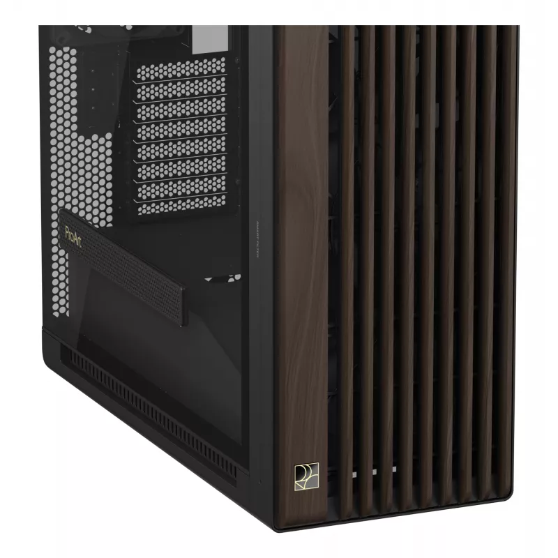 ASUS ProArt PA602 Wood Edition Modern čierna - Tempered Glass Panel Midi Tower čierna, drevo