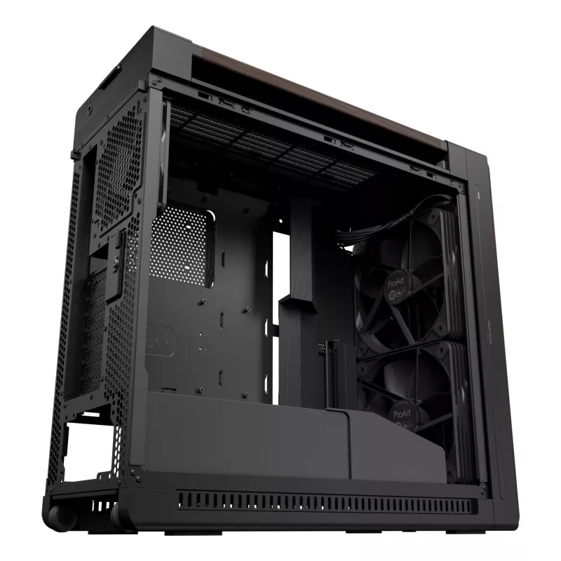 ASUS ProArt PA602 Wood Edition Modern čierna - Tempered Glass Panel Midi Tower čierna, drevo