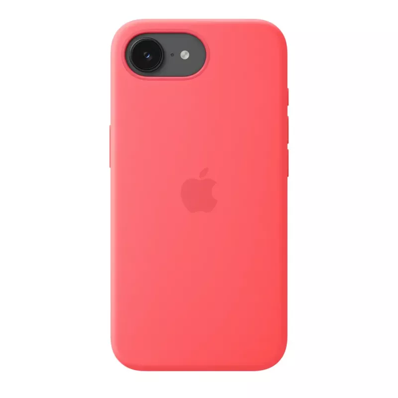 Apple MHWH4ZM/A silikónový kryt s MagSafe pre iPhone 17e, Bright Guava