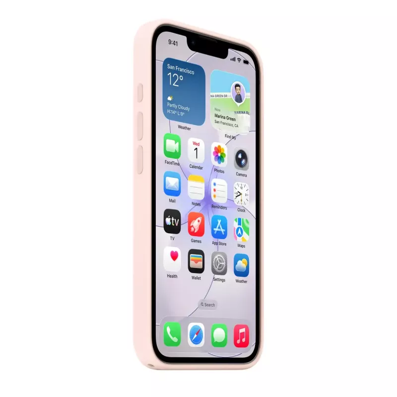 Apple MHWJ4ZM/A silikónové puzdro s MagSafe pre iPhone 17e, 6,1 palca (15,5 cm), Soft Pink