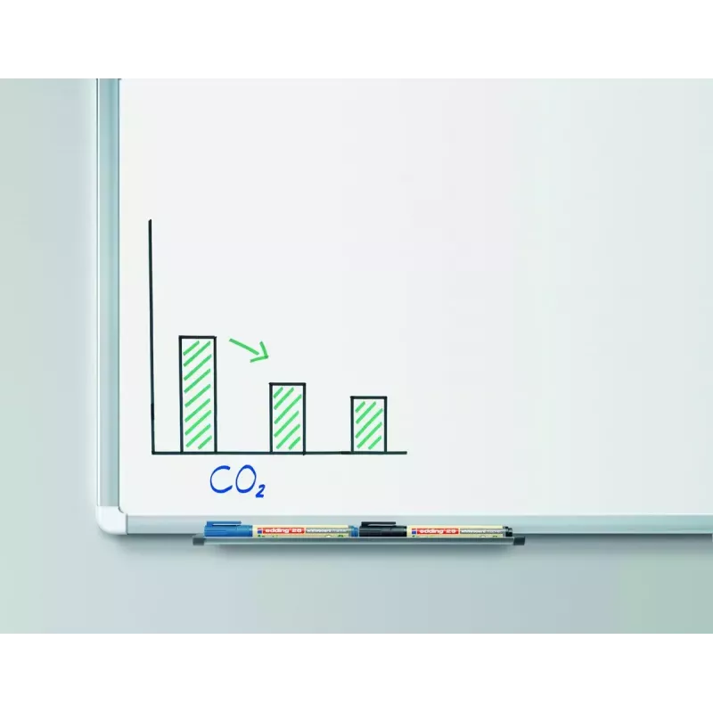 Marker Edding EcoLine 29 4 kusy klinový hrot čierna modrá zelená červená