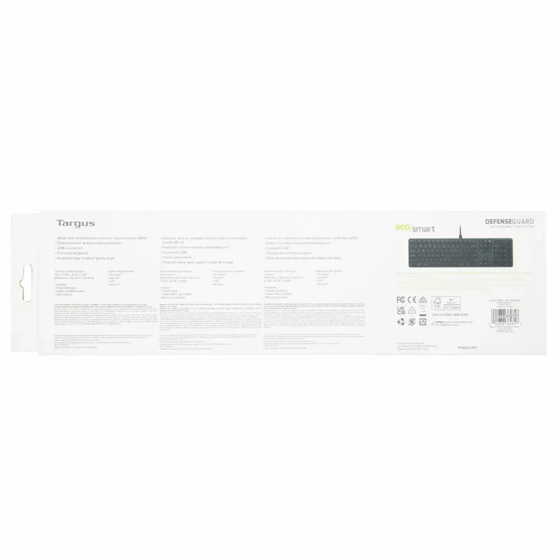 Targus EcoSmart AKB874UK klávesnica univerzálna USB QWERTY UK-angličtina čierna